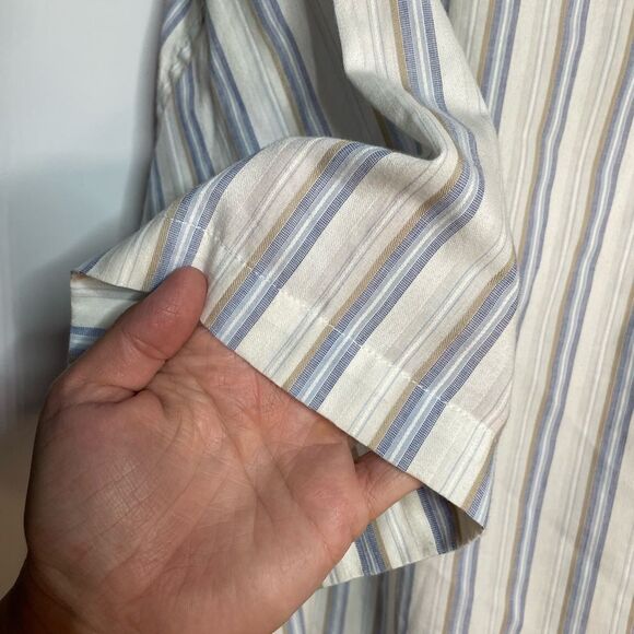 5 for $25🔥Falcon Bay Sportswear Vertical Striped Single Stitch Shirt 4X - Picture 3 of 5